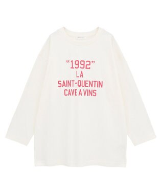 AMERICAN HOLIC カレッジロゴロングTシャツ Gray Mixture