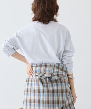 AMERICAN HOLIC カレッジロゴロングTシャツ Gray Mixture