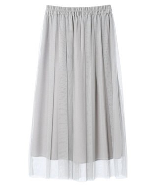 YECCA VECCA ラメチュールギャザースカート Light Gray