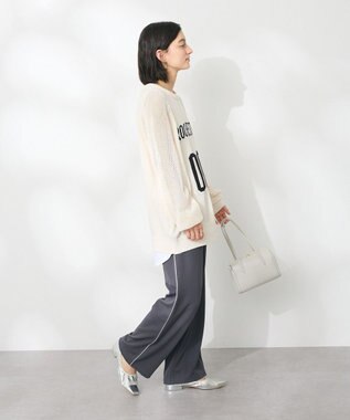 CRAFT STANDARD BOUTIQUE ロゴジャガードメッシュニットプルオーバー Ivory