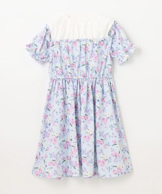 ANY KIDS オン・オフショルダー チューリップ ワンピース サックスブルー系