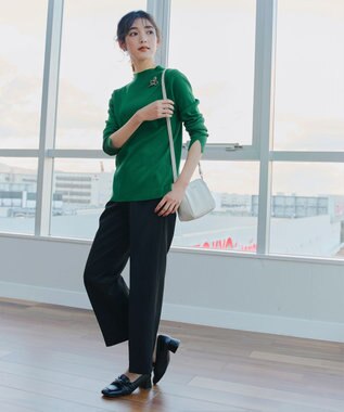 Tiaclasse 【洗える】ハイネックニットプルオーバー グリーン