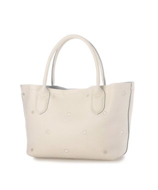 UNBILLION ペルケ perche / 牛革ドット刺繍2wayトートS アイボリー