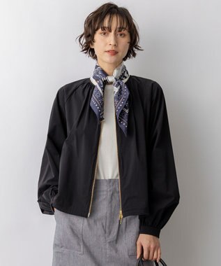 23区 L 【先行予約】2WAYストレッチタフタ ギャザーブルゾン ブラック系