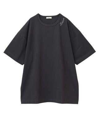 earth music&ecology アソートグラフィックルーズＴｅｅ Black