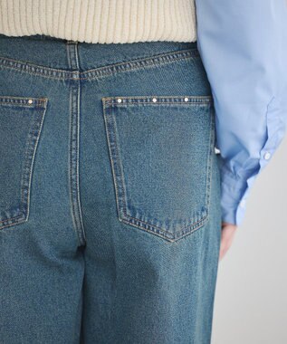 earth music&ecology スタッズデニムパンツ Medium Indigo