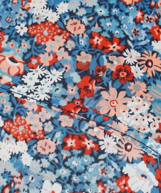 JOSEPH ABBOUD 【洗える】リバティプリント シャツ ネイビー系5