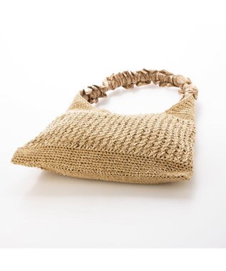 UNBILLION カシュカシュ cachecache / メタリックコードフリルハンドルトート ゴールド