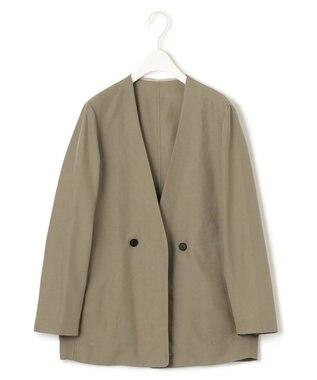 ICB 【洗える】 UnleashLite ノーカラージャケット オリーブ系