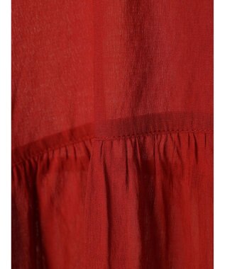 CRAFT STANDARD BOUTIQUE ウ゛ィンテージボイルティアード切替ブラウス Red