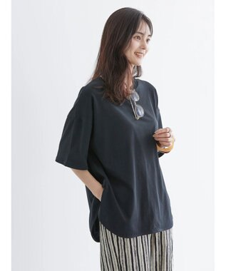 AMERICAN HOLIC 抗菌防臭ラウンドテールカットプルオーバー Black