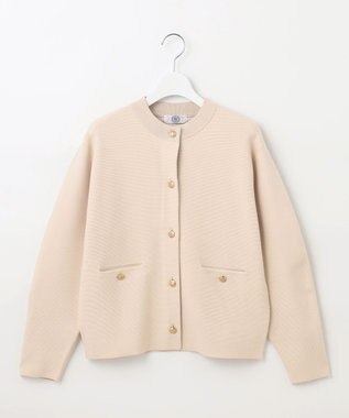 J.PRESS LADIES 【洗える】VIS/PE ROME ニット カーディガン ベージュ系