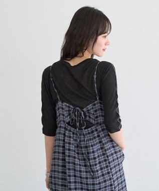 earth music&ecology ハイショクメロートップス Black