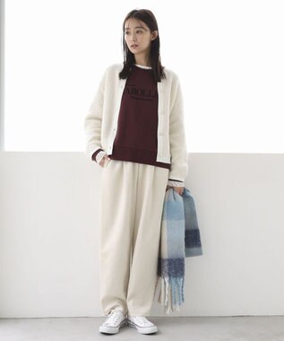 Green Parks 裏起毛フロッキーロゴプルオーバー Dark Red