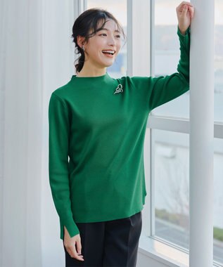Tiaclasse 【洗える】ハイネックニットプルオーバー グリーン