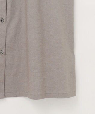 J.PRESS LADIES 【洗える】麻ポリエステルストレッチ ワンピース モカシャンブレー系