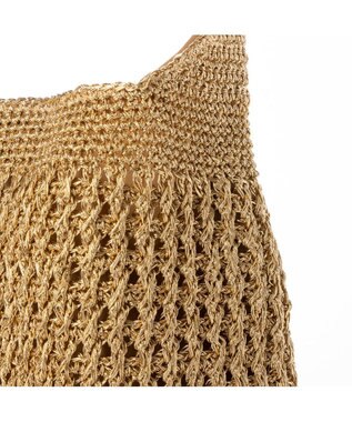 UNBILLION カシュカシュ cachecache / メタリックコードフリルハンドルトート ゴールド