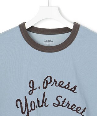 J.PRESS YORK STREET 【UNISEX】リンガーＴシャツ サックスブルー系