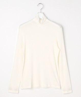 J.PRESS LADIES S カシミヤシルク シアーリブ タートル カットソー アイボリー系