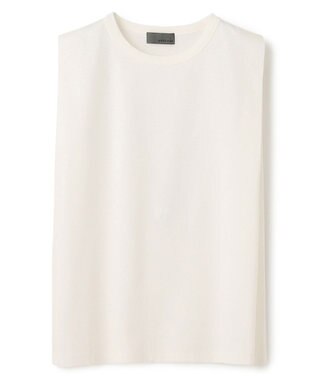 uncrave ダブルフェイスジャージー ノースリーブカットソー オフ