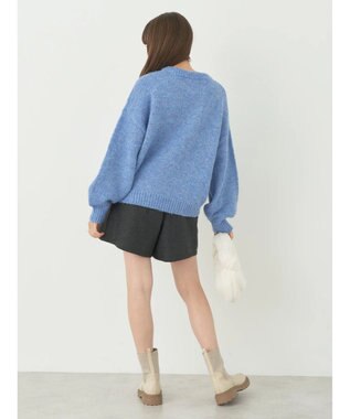 earth music&ecology ファンシーヤーンメランジプルオーバー Blue