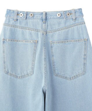 earth music&ecology スタッズデニムパンツ Light Indigo
