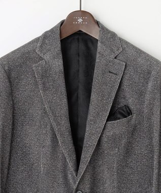 JOSEPH ABBOUD 【キングサイズ・ストレッチ/ソフト/軽量/JAPANファブリック】ストレッチベロア ジャケット ライトグレー系