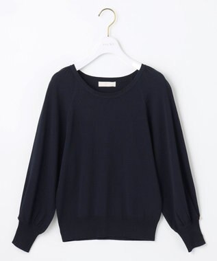 ANY SIS 【洗える】タックポイント ニット ネイビー