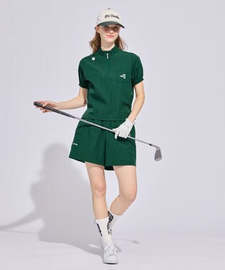 PW CIRCULUS 【WOMEN】ギャザリングシャツ ゴルフウェア レディース グリーン系