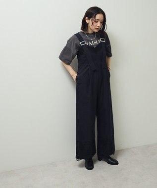 Green Parks アソートロゴ切替Ｔシャツ Charcoal Gray