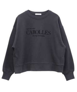 Green Parks 裏起毛フロッキーロゴプルオーバー Dark Gray