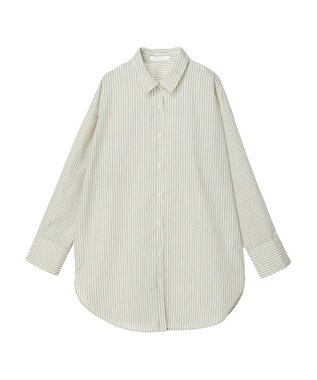 Green Parks ゆったり衿つきシャツ Stripe