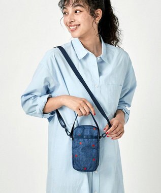 MINI PHONE CROSSBODY/デニムストロベリー / LeSportsac