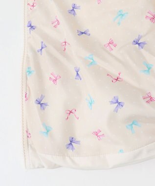 ANY KIDS 【フード取り外し/洗濯機可能】中綿フリル リボンコート エクリュ