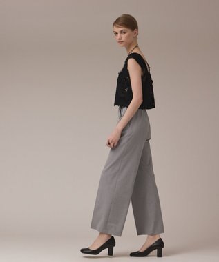 GRACE CONTINENTAL チュール刺繍トップ ブラック