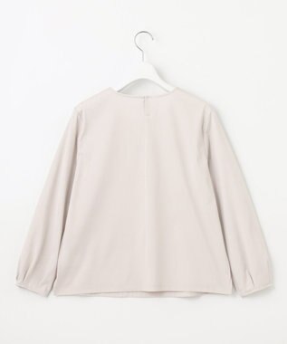 J.PRESS LADIES 【吸水速乾】ピンタックコンビジャージー カットソー ライトグレー系