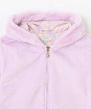ANY KIDS アニマル耳 フェイクファー ブルゾン ラベンダー×ウサギ