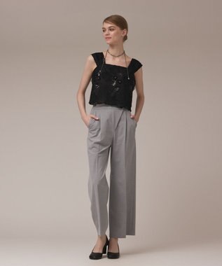 GRACE CONTINENTAL チュール刺繍トップ ブラック