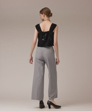 GRACE CONTINENTAL チュール刺繍トップ ブラック