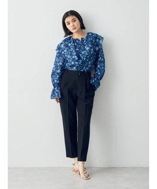 YECCA VECCA タックテーパードパンツ② Black