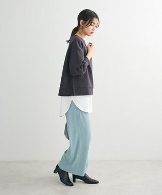 Green Parks 裏起毛フロッキーロゴプルオーバー Dark Gray