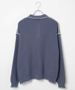 WEGO ハンドステッチポロプルオーバー ブルー