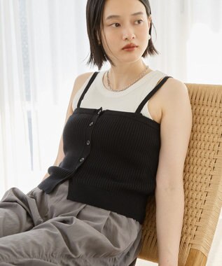 AMERICAN HOLIC 【2WAY】ニットチューブトップ Black