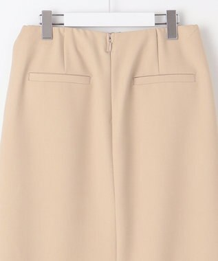 自由区 S 【洗える】オックスストレッチストレート スカート ベージュ