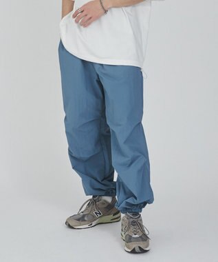 WEGO 【ウエストゴム/撥水/洗濯機可】ナイロンイージーパンツ ブルーその他