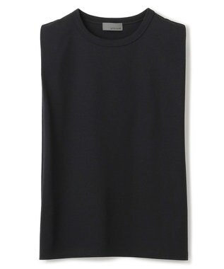 uncrave ダブルフェイスジャージー ノースリーブカットソー ブラック