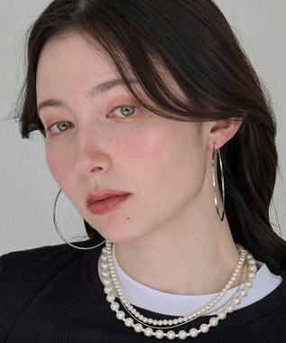 Phoebe ビッグサークルフープピアス  シルバー シルバー