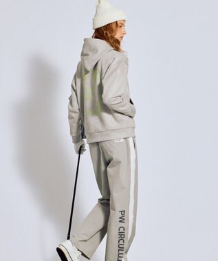 PW CIRCULUS 2025 NEW！【手洗い洗濯可】【WOMEN】スエードライク デタッチャブルフーディ ゴルフウェア レディース グレー系