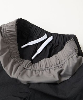 OP／FILA 【SEVEN2】異素材切替ナイロンパンツ ブラック