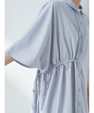 earth music&ecology アシメギャザーシャツ Sax